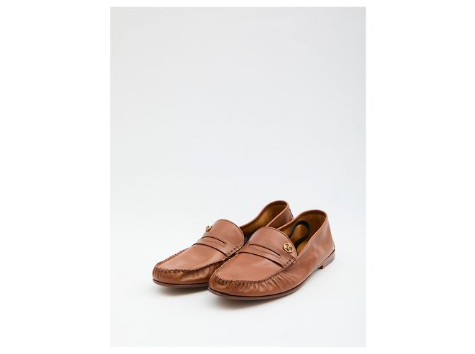 Versace Mocassini in pelle Medusa Marrone - vista 2