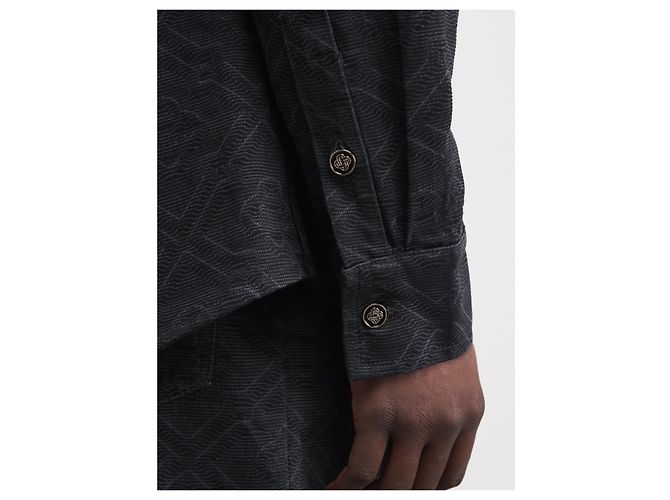 Casablanca Laser monogram overshirt Black - view 3