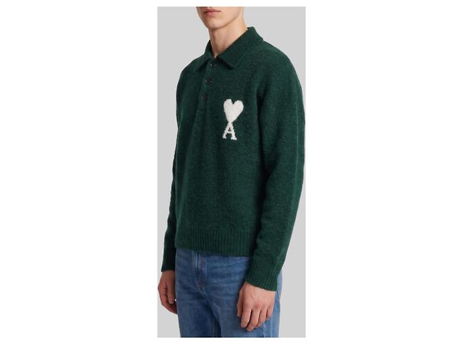 Ami Paris Ami de Coeur Polohemd Grün - Ansicht 3