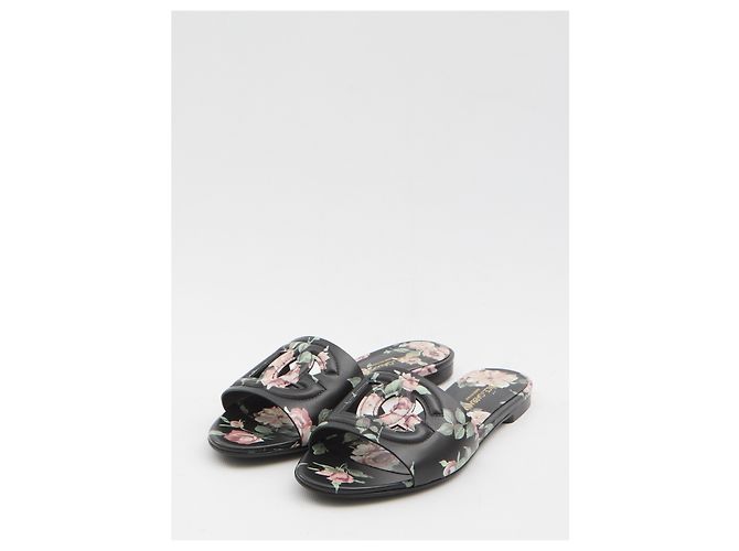 Dolce & Gabbana Strand-Schlappen mit Blumenmuster Pink - Ansicht 2