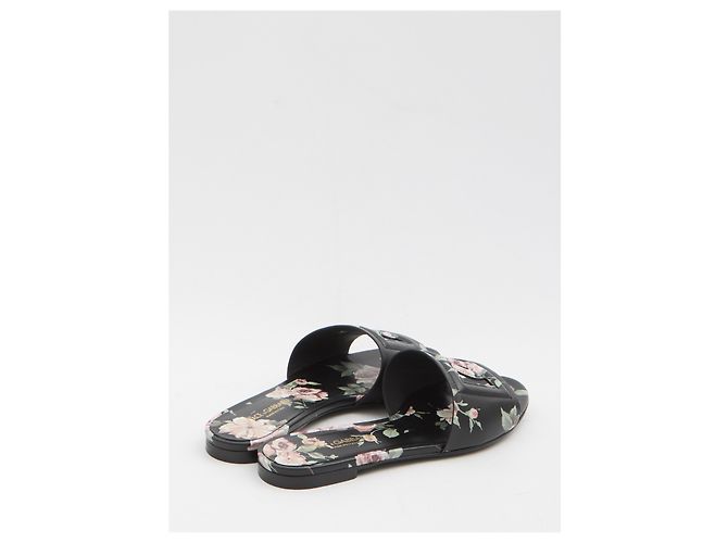 Dolce & Gabbana Strand-Schlappen mit Blumenmuster Pink - Ansicht 3
