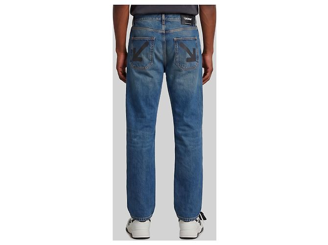 Off White Slim relax Half Harrow jeans Blue - view 3