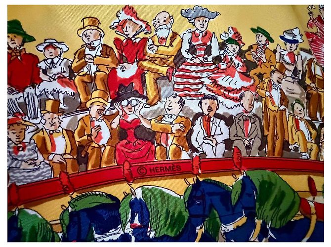 Hermès Carré Le Cirque Molier 90cm Multicolore - vue 8