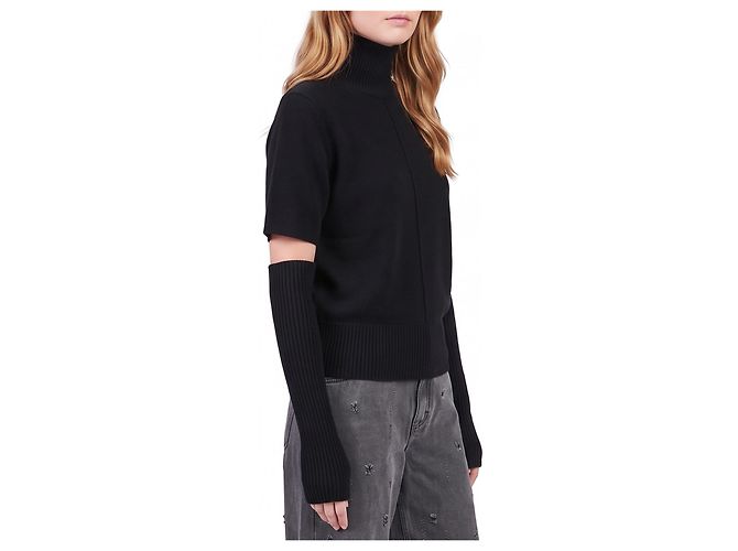 Federica Tosi Strickpullover Schwarz Wolle und Kaschmir - Ansicht 2