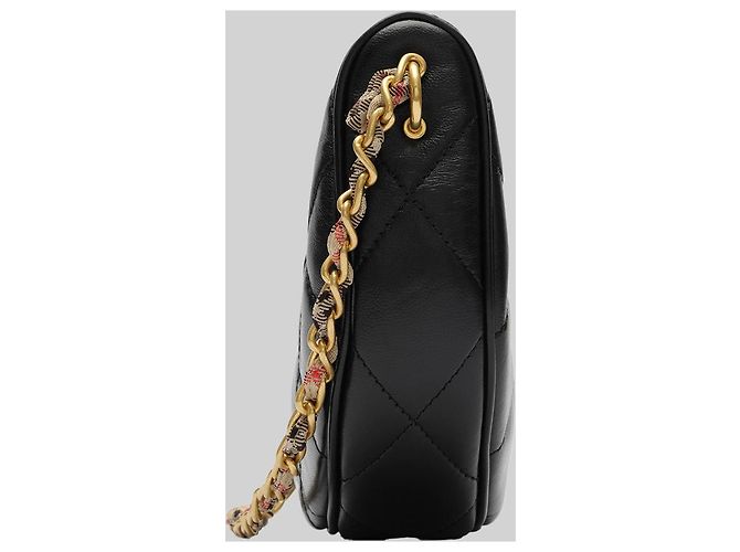 Burberry Gesteppte Lammledertasche mit Kette in Schwarz - Ansicht 2