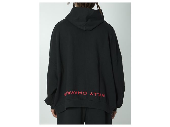 Willy Chavarria Welcome to America Hoodie Schwarz - Ansicht 4