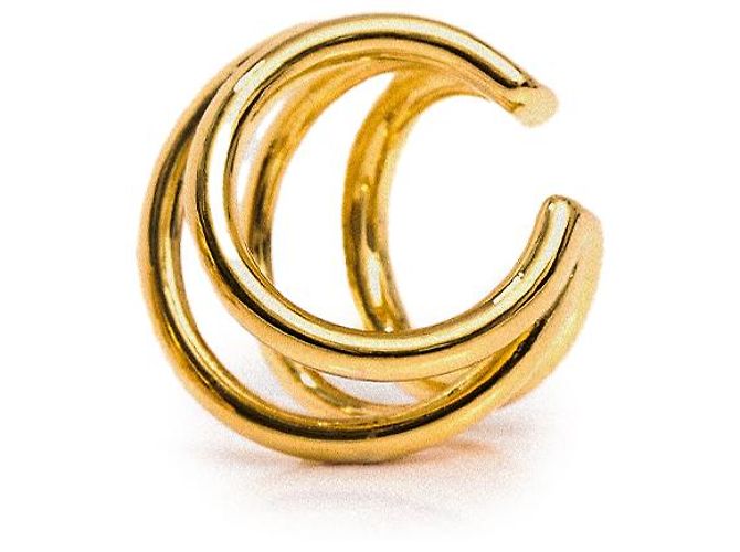 Panconesi Conjunto de brincos Orbit Helix Ear Cuff Dourado - vista 2
