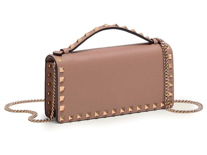 Valentino Garavani Borsa portafoglio Rockstud Poudre pink Rosa - vista 2