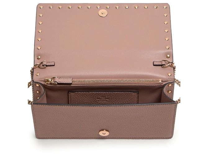 Valentino Garavani Borsa portafoglio Rockstud Poudre pink Rosa - vista 4