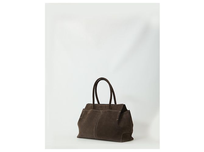 Tod's Borsa shopping in pelle scamosciata Marrone - vista 2
