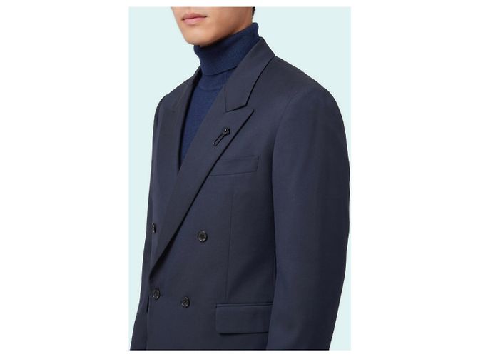 Lardini Dark blue Feeling double-breasted jacket - view 3