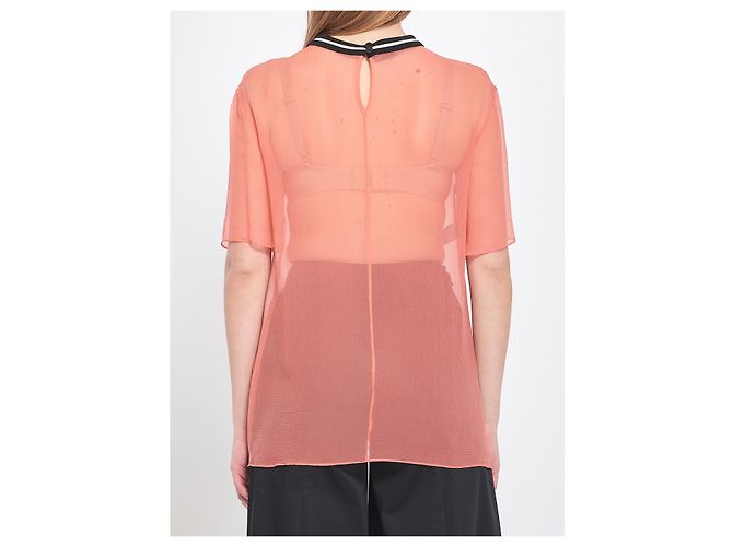 T-shirt de seda coral Emanuel Ungaro Rosa - vista 2