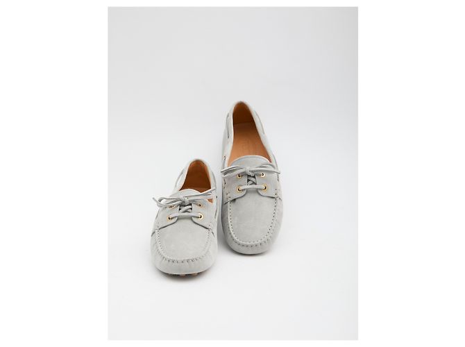 Tod's Mocassini Gommino boat shoes Grigio - vista 5