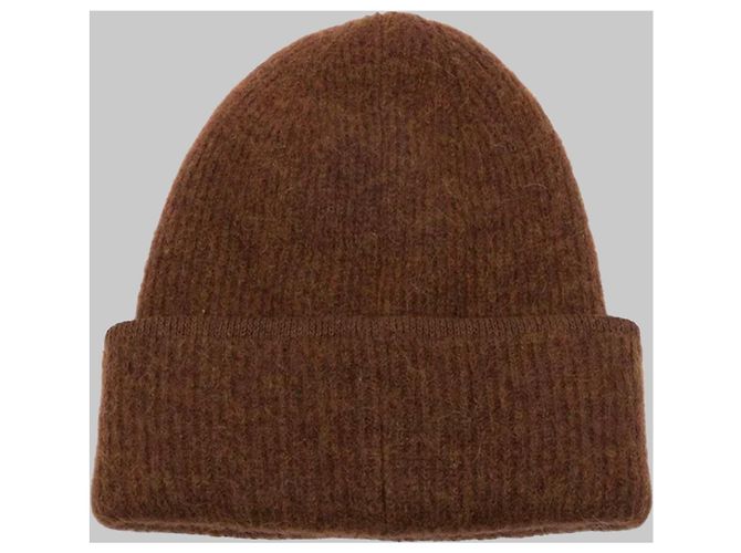 Gorro Jacquemus Gros Grain de punto acanalado marrón Castaño - vista 2