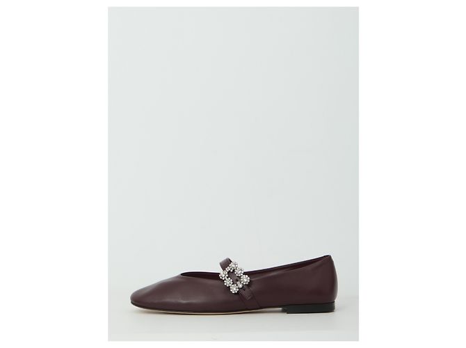 Roger Vivier Ballerine Efflorescence con cinturino Bordò - vista 4