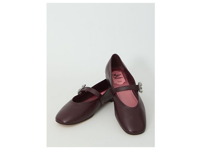 Roger Vivier Ballerine Efflorescence con cinturino Bordò - vista 5