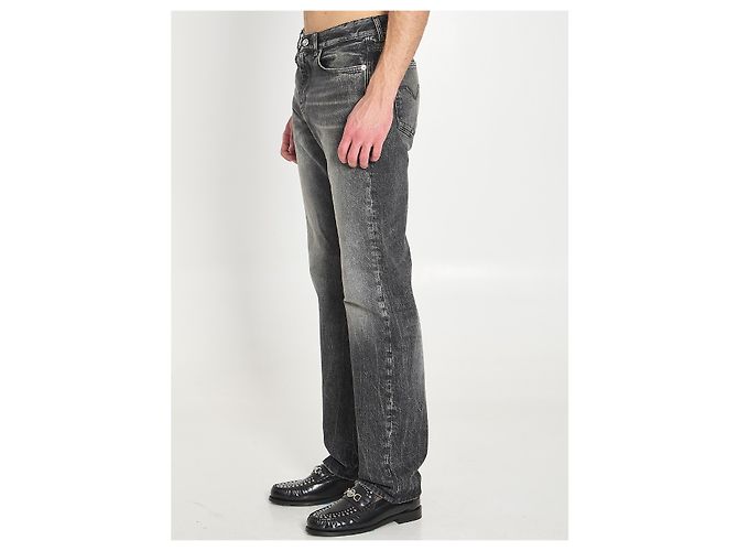 Jeans Versace Grigio in Denim Dettaglio Medusa - vista 2