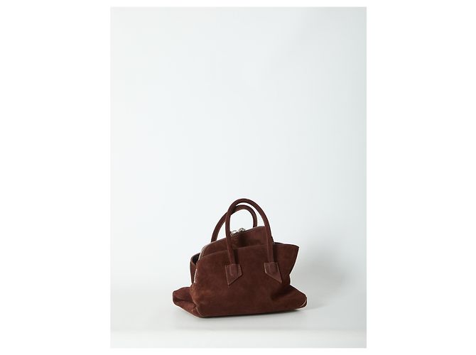 Attico borsa mini La Passeggiata top handle Light Choco Marrone - vista 2