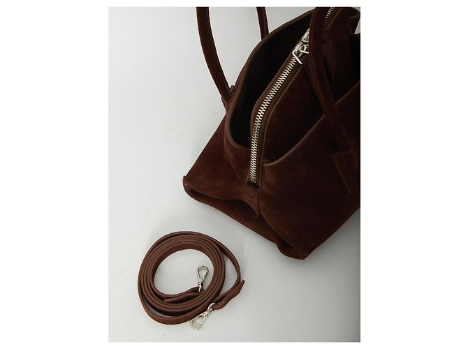 Attico borsa mini La Passeggiata top handle Light Choco Marrone - vista 4