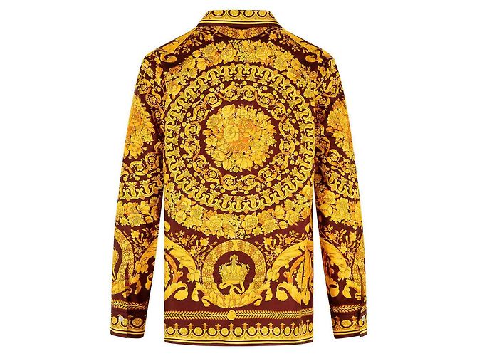 Medusa Versace Camicia con stampa Baroque Heritage Bordò - vista 2