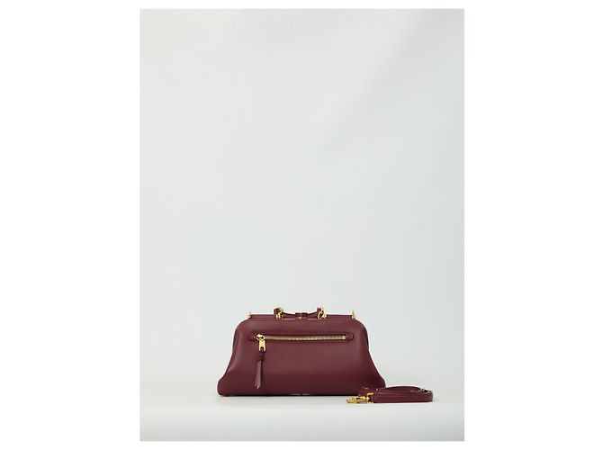 Dolce & Gabbana Bolso de hombro de piel de cordero burdeos - vista 2