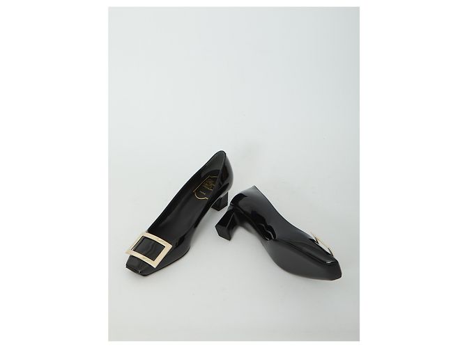 Roger Vivier Décolleté Belle Vivier Trompette Nero - vista 5