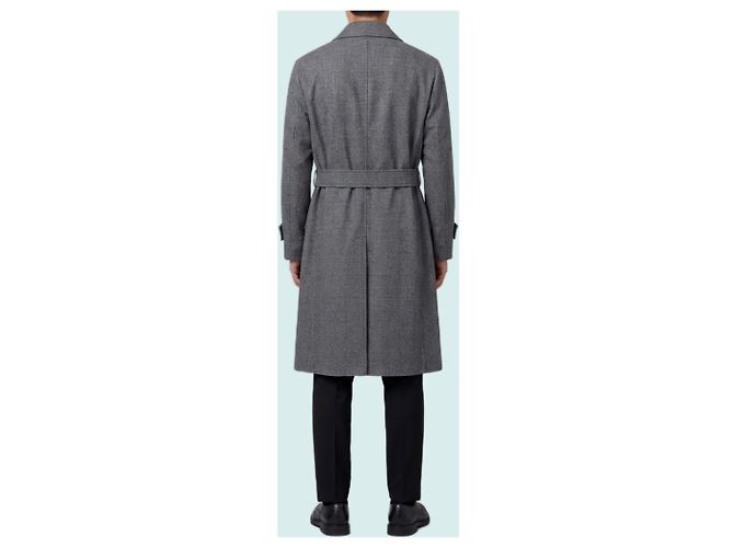 Lardini Single-breasted virgin wool coat Grey - view 2