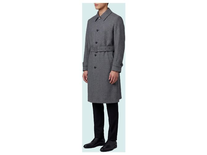 Lardini Single-breasted virgin wool coat Grey - view 3