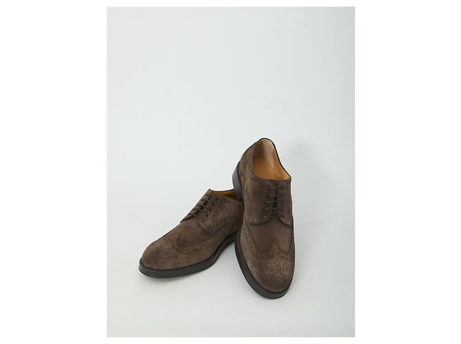 Scarpe stringate in camoscio marrone Tod's - vista 5