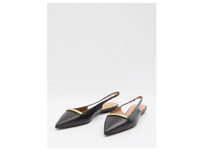 Tod's Ballerine slingback in pelle Nero - vista 5