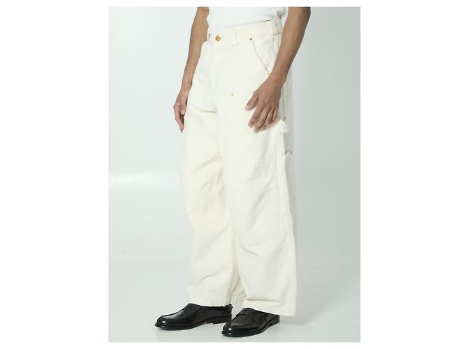 Jeans Stockton Willy Chavarria a gamba larga crema Crudo - vista 2