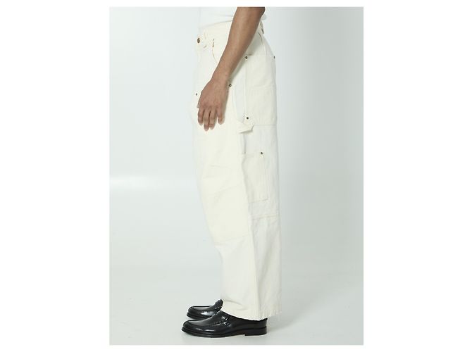 Jeans Stockton Willy Chavarria a gamba larga crema Crudo - vista 3