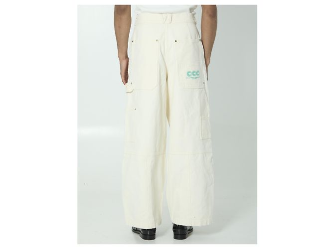 Jeans Stockton Willy Chavarria a gamba larga crema Crudo - vista 4