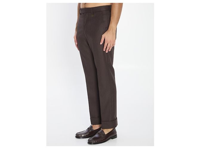 Burberry  taillierte Wollhose Braun - Ansicht 2