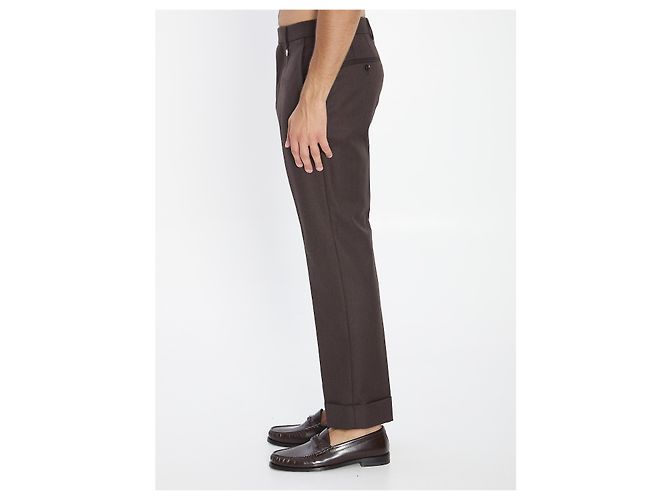 Burberry  taillierte Wollhose Braun - Ansicht 3