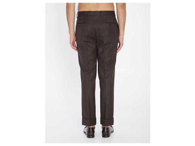Burberry  taillierte Wollhose Braun - Ansicht 4