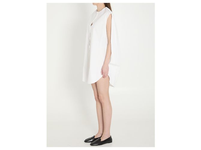 Abito camicia midi Berlingot Jacquemus in cotone bianco - vista 2