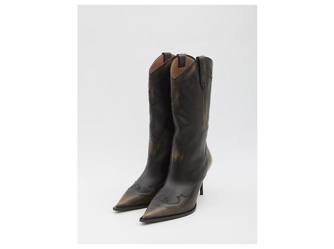 Botas Western Lidia Paris Texas en piel negra Negro - vista 2