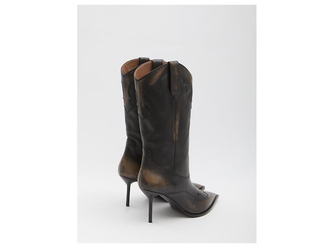 Botas Western Lidia Paris Texas en piel negra Negro - vista 3