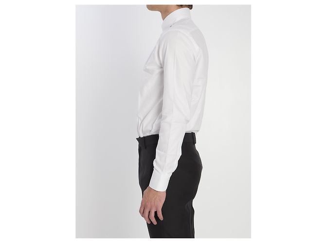 Camicia Borriello Vomero in cotone Oxford bianco - vista 3