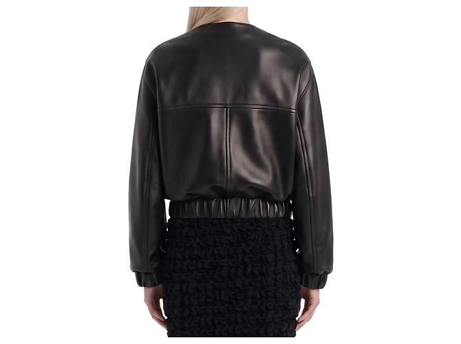 Khaite Cordan leather bomber jacket black - view 3