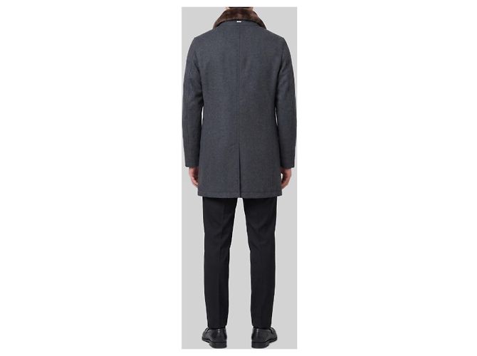 Herno Mantel aus Wolle und Nylon in Anthrazit Grau - Ansicht 2