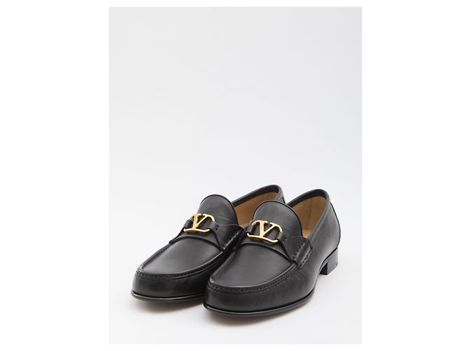 Valentino Garavani Mocassini VLogo Signature Nero - vista 2