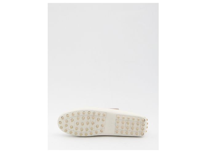 Mocassini Gommino Tod's in pelle bianca Bianco - vista 4