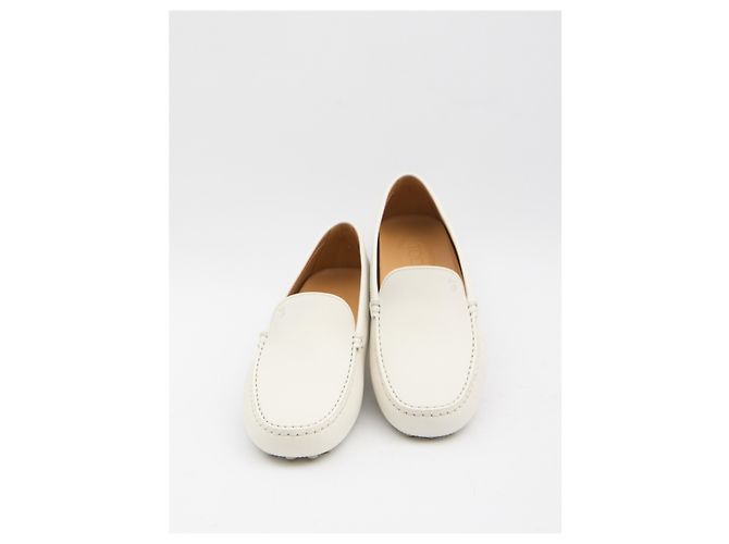 Mocassini Gommino Tod's in pelle bianca Bianco - vista 5