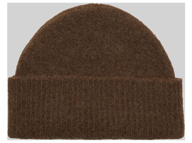 Ami Paris Brown alpaca Ami de Coeur beanie - view 2
