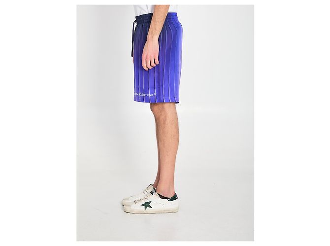 Pantaloncini Casablanca Shockweave in seta blu - vista 3