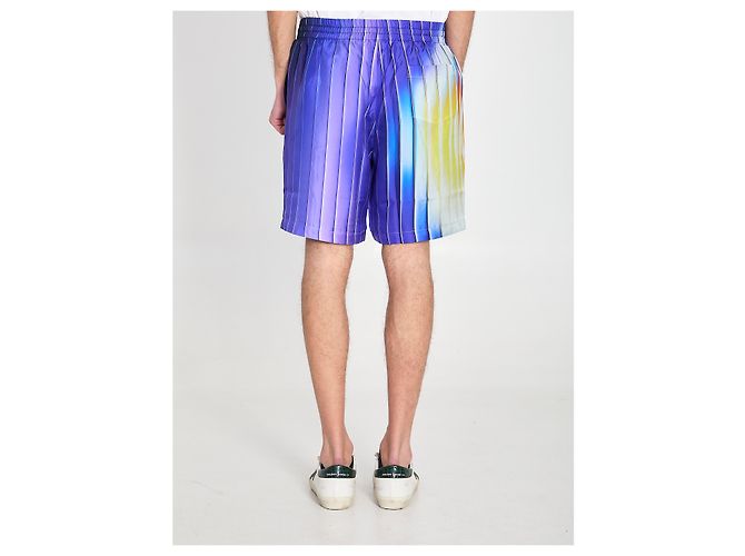 Pantaloncini Casablanca Shockweave in seta blu - vista 4