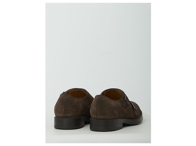 Tod's Chaussures Monkstrap en cuir daim Marron - vue 3