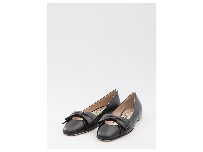 Valentino Garavani Sapatilhas Bowow Preto - vista 2